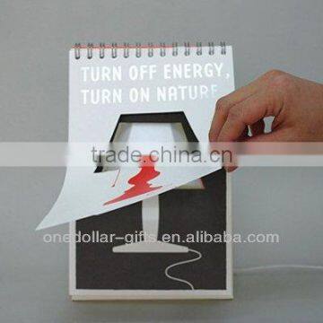 Page by Page Flip Calendar Lamp