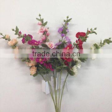 colorful hollyhock 80cm length wedding reception hollyhock decor artificial flowers