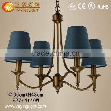 cloth cover iron chandelier ,modern high quality wrought iron cloth cover