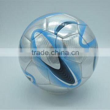 Soccer Ball , Custom Sliver Metallic PVC Leather Soccer Ball Football photo-3