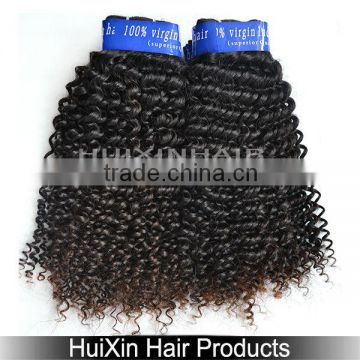 2013 The Cheapest Price Best Quality hairstyle machine Natural Color 100% Virgin Malaysian Hair afro curly hair