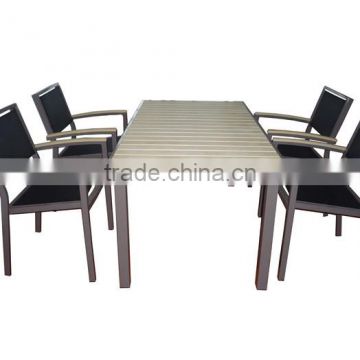 Uplion MS5055 Outdoor Restaurant wholesale furniture Garden dining polywood table set