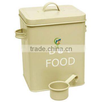 Metal Retro Style Dog Food Storage Tin