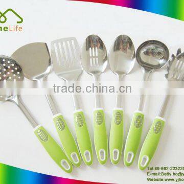 Hot sale High quality colorful smart advanced cooking utensil gadget set kitchenware stainless steel silicone nylon kitchen tool