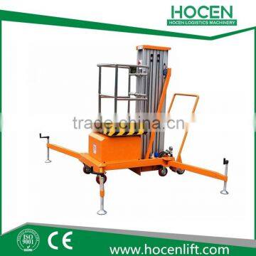 For Indoor Aerial Maintenance Working Table 10M Mast Single Person Hydraulic Electric Mobile Lifting Platform