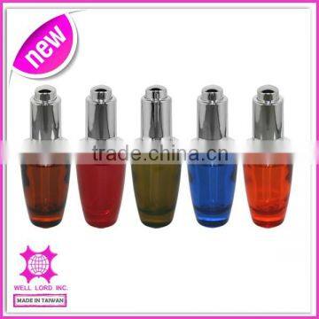 Cosmetic packaging hair care hair loss treatment glass bottle aluminium dropper