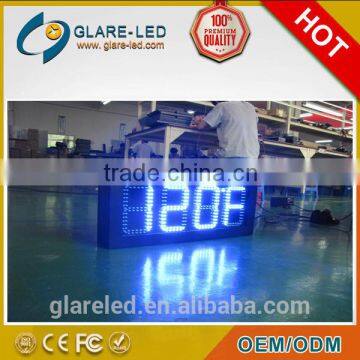 Low consumption led outdoor signs display time and temp led sign factory