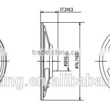 Fast Delivery 77mm 8ohm 1w Speaker 3 Inch