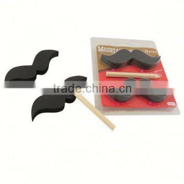 Sticky memo notepad beard and mustache shape black paper sticky pad