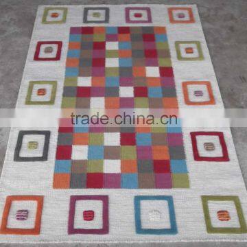 hand woven flat weave wool viscose rugs