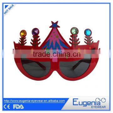 plastic novelty shiny christmas tree party glasses