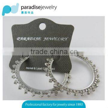 2016 Hematite Women Rhinestone Earrings Hot Sale Hoop Jewelry Earrings Vintage Style Jewelry Wholesale