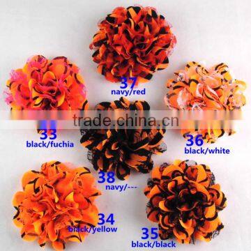 3.75" chiffon lace flower halloween lace flower decorate a stock