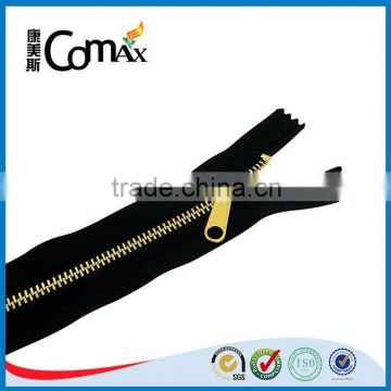 Closed end Y-teeth long chain metal zipper for garment