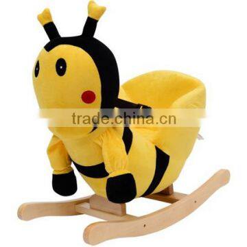 Qaba Kids Plush Rocking Horse-Style Bumble Bee Theme Chair