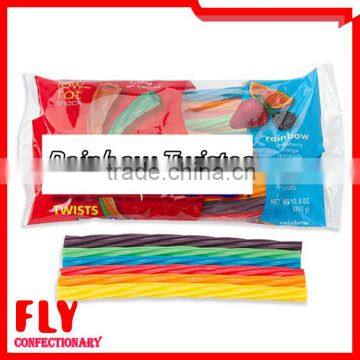 Sweet&sour Flavour Long Colorful Twizzlers Rainbow Twists Soft Jelly Candy photo-6
