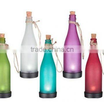 LED Solar Powered Bottle Light Flame Effect Garden Yard Hanging Lamp photo-3