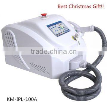 Skin Lifting 2014 Christmas Gift!! Best Hair Removal 560-1200nm IPL Beauty Device With CE From Weifang KM Portable