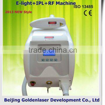 2013 laser tattoo removal slimming machine cavitation E-light+IPL+RF machine nose hair epilator