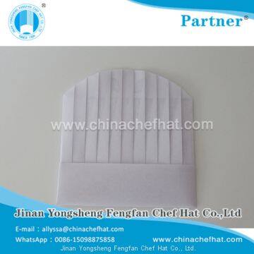 80g Special White Non Woven Round Top Cook Cap Disposable Chef Hat photo-4