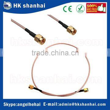 50cm Cable male to male with nut bulkhead RF Coax pigtail cable RG316 connector adapter mini din to bnc