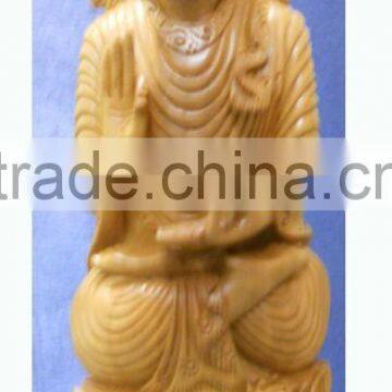 God Buddha Statue wooden Handicraft artisan Buddhism Sculptural decor India Gift Japan Carving Handmade China