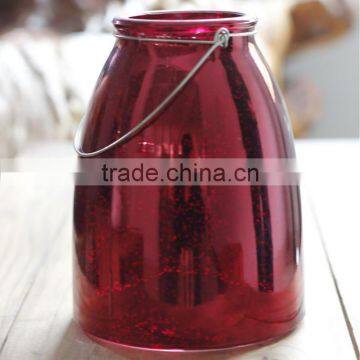 Hot Sale Hanging Glass Candle Holder With Lid