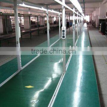 industrial assembly line with table