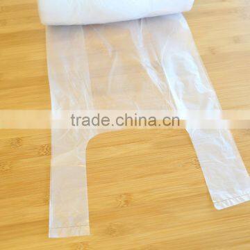 HDPE plastic vest handle bags on roll