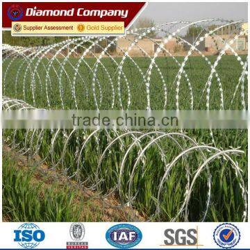 Razor Wire/Galvanized Razor Wire/single loop razor barbed wire/cross type razor barbed wire