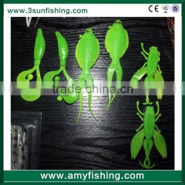 soft bait fishing kits frog lure worm bait shrimp lure set