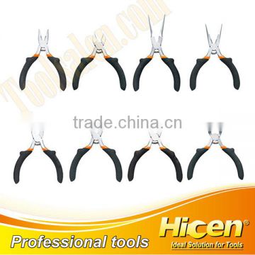 Bi-Color Dipped Handle Mini Combination Pliers With Raised Shoulder