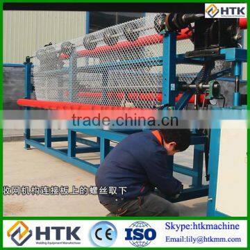 HTK Factory Automatic Artificial Leaf Chain Link Fencing Making Machine photo-5
