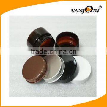 PET Jar 50g 100g 150g 250g Amber Plastic Jar With Metal Lid for Sale