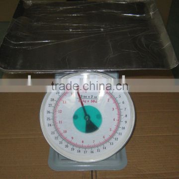 Flat tray mechanical platform kitchen scales / Spring balance