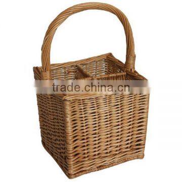 Eco-friendly suitable wicker basket with handle