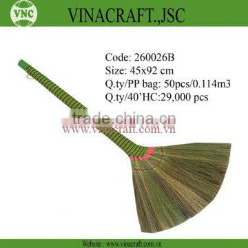 High quality grass broom with plastic handle