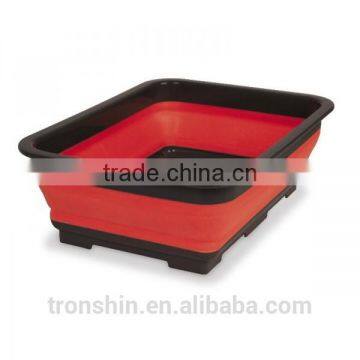 customized foldable rectangular silicone container