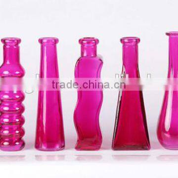 new designed glass flower vase with color