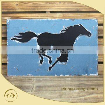 Atique Shabby home wall hanging decoration with horse shape blackboard