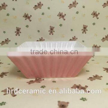 Stocked New Style Restaurant Square Ceramic Plates Dishes / Salad Bowl photo-4