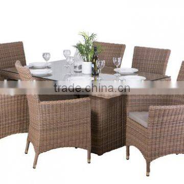 Turkish Glass Dining Room Table 6 Chair Set