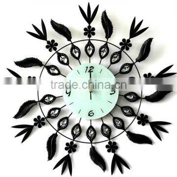 acrylic diamond metal wall clock