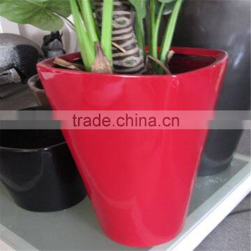 SJ20171020 2017 Hot Sale Red Plastic Decorative Flower Pot and Vase photo-2