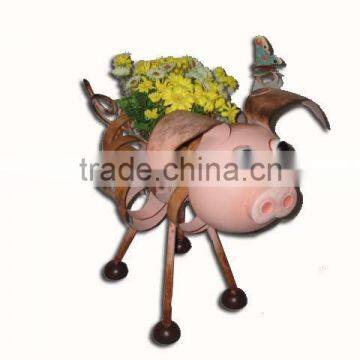 YS10231 garden pig outdoor decor made in Xiamen with size 18.5X12X17.75"