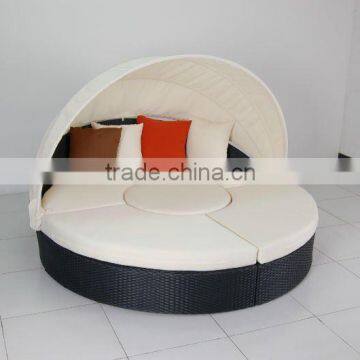 All weather outdoor wicker furniture rattan sofa bed