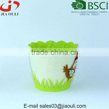 Easter Decortions Non-woven Fabric Basket Felt Planting Pots photo-4