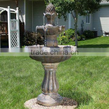 2 Tier Pineapple Outdoor Water Fountain