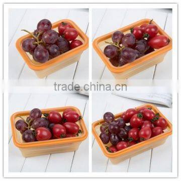 4 Sizes Collapsible Silicone Storage Container / Silicone Folding Lunch Box photo-3