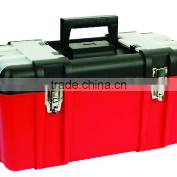 High quality professional heavy duty plastic tool box with removable tray